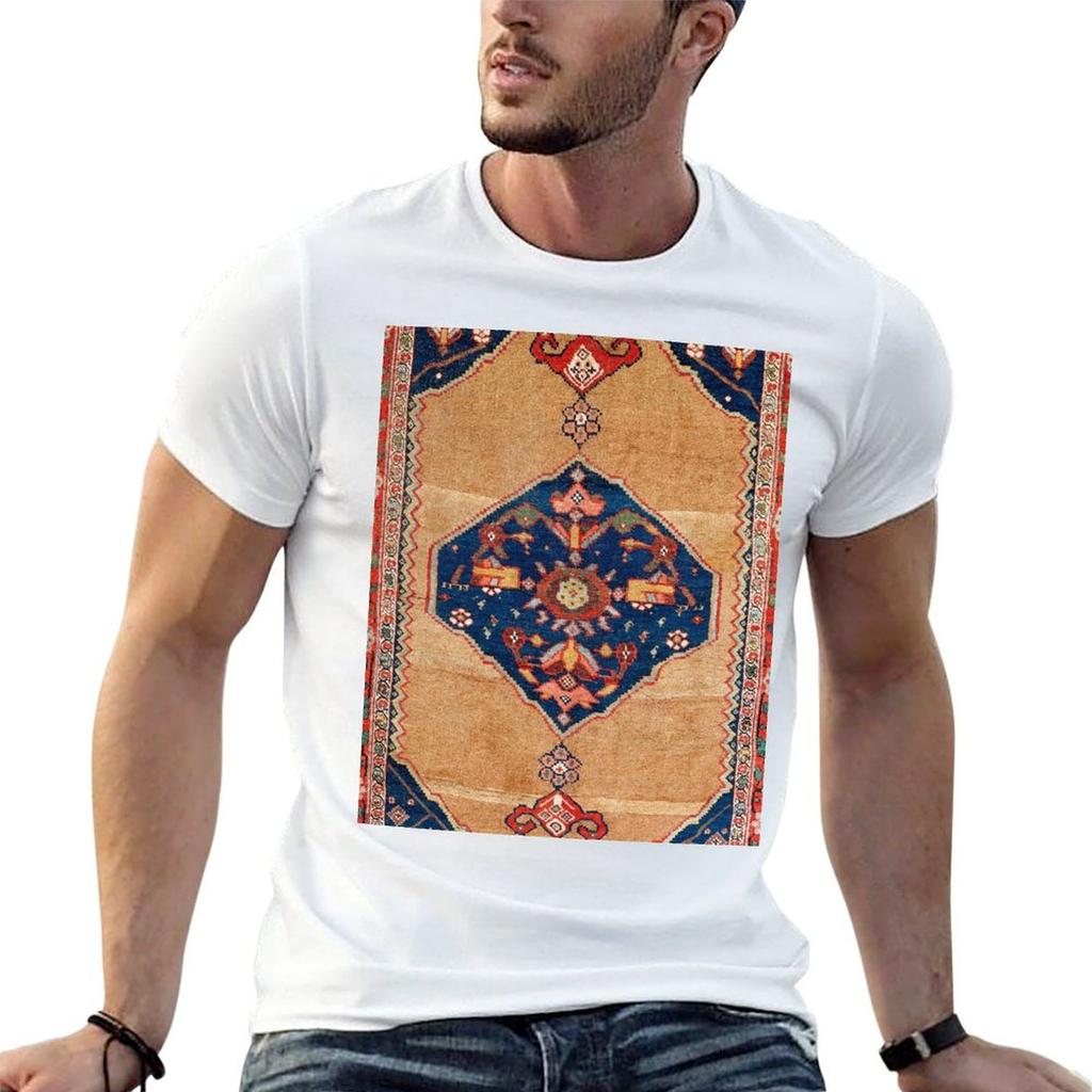 Bijar Kurdish Northwest Persian Rug Print Tshirt Plus Size Short Sleeve Tshirt