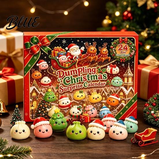 Stocking Stuffers for 24 Days Squeezy Advent Toy Children Christmas Calendar 2026 Dumpling Toys Countdown Plush Calendar Decor Jumbo
