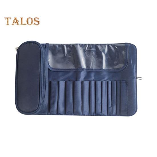 Makeup Brush Bag 12 Slots Waterproof Nylon Foldable Portable Multifunctional Lipstick Eyebrow Pencil Cosmetic Brush Holder Organizer Pouch