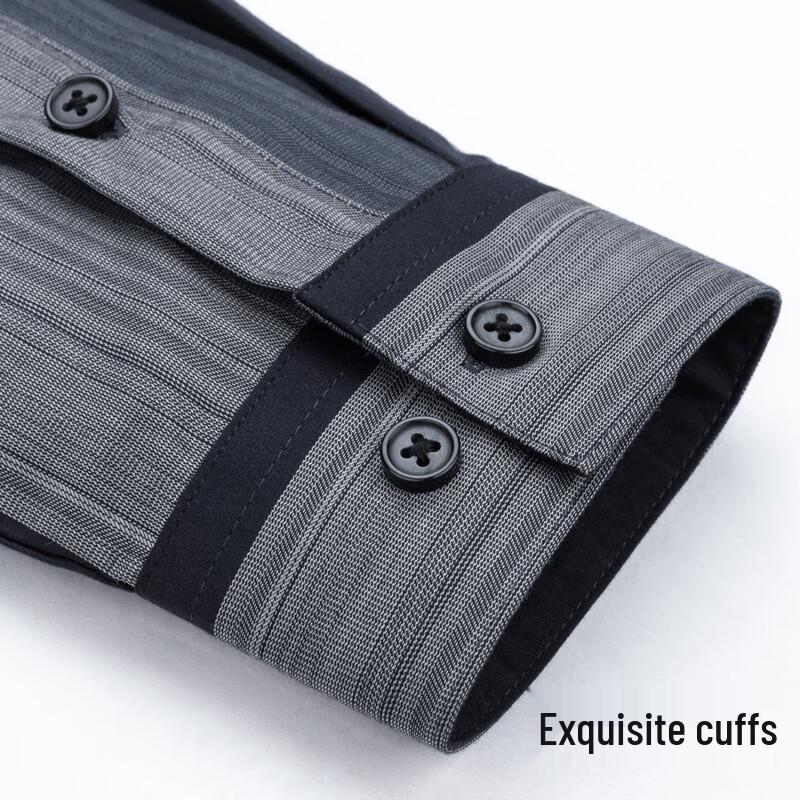 Chemise d'affaires à carreaux respirante à manches longues pour homme
