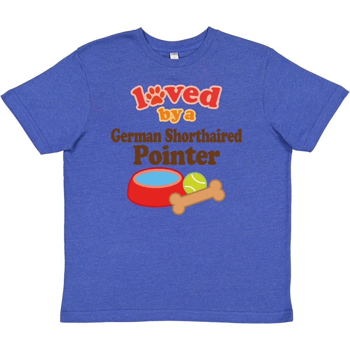 

Inktastic German Shorthaired Pointer Loved By Youth kids boys T-Shirt Dogs Pets Cute Puppy 120