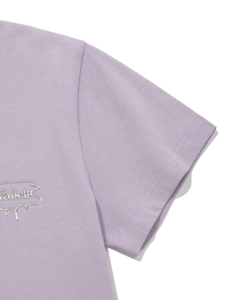 Palet Silver Brush Logo Short Sleeve T-Shirt Lavender