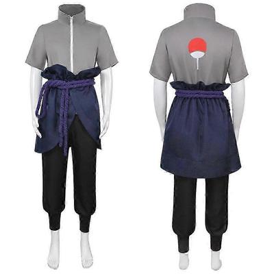 Naruto Ninja Uchiha Sasuke Cosplay Kostume Sæt Fest Udklædning Halloween Kostume Til Voksen
