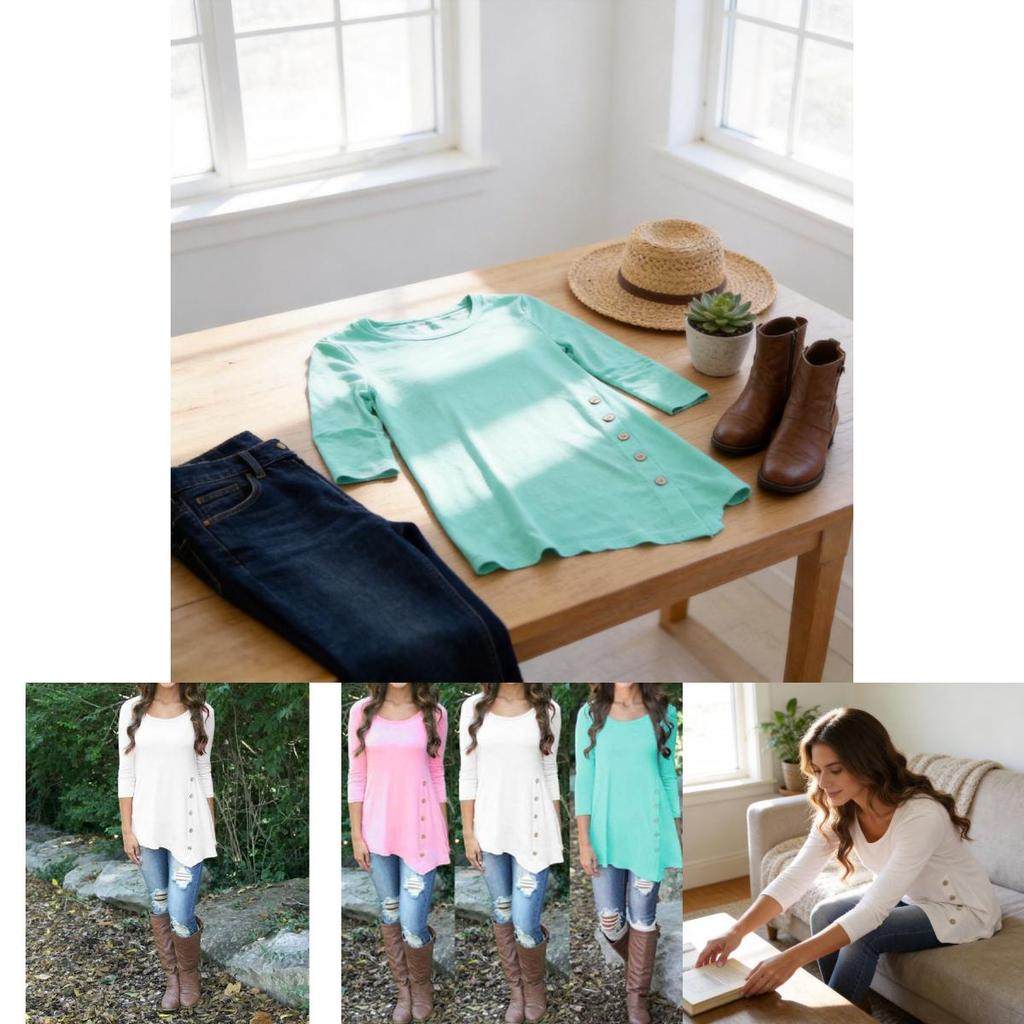 Womens Long Sleeve Casual Shirt With Loose Fit For Daily Wear