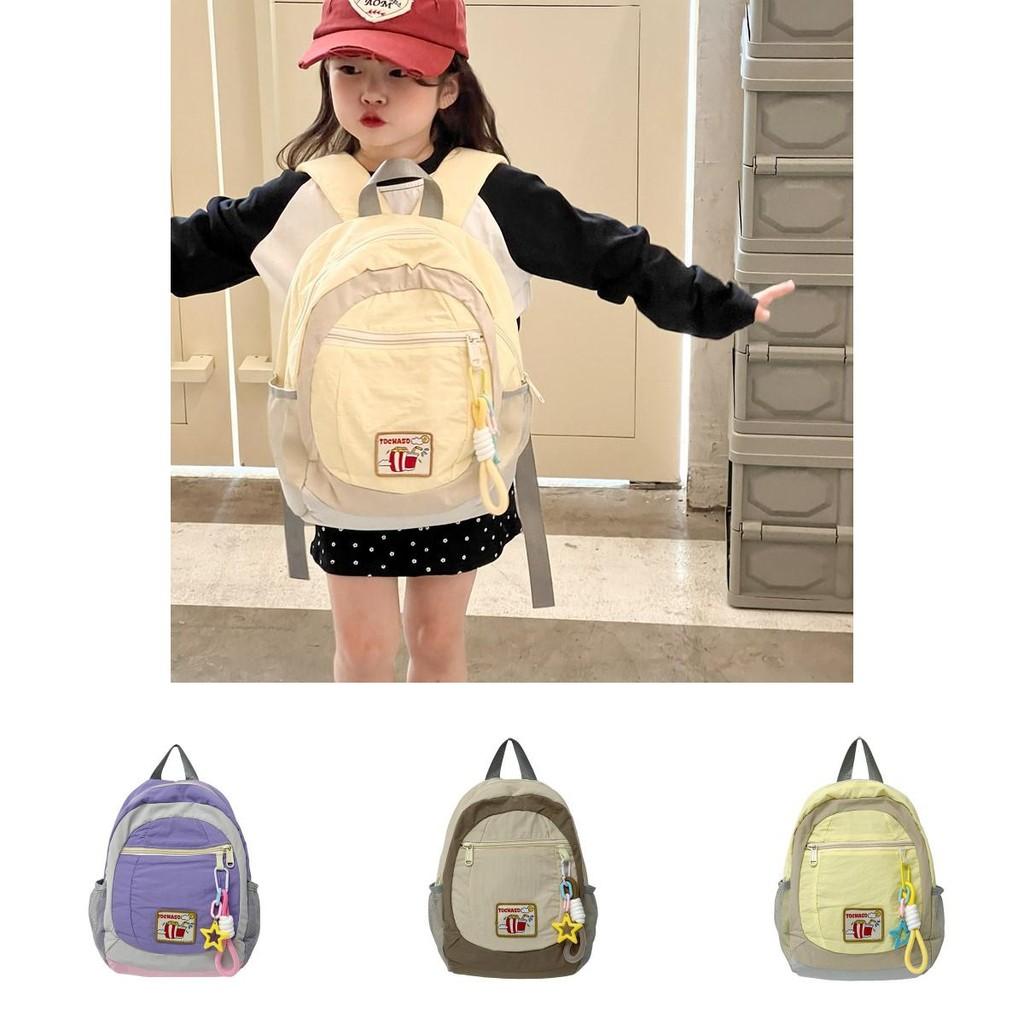 Trendy Japanese Style Unisex Kids Backpack Large Capacity Breathable Canvas Book Bag