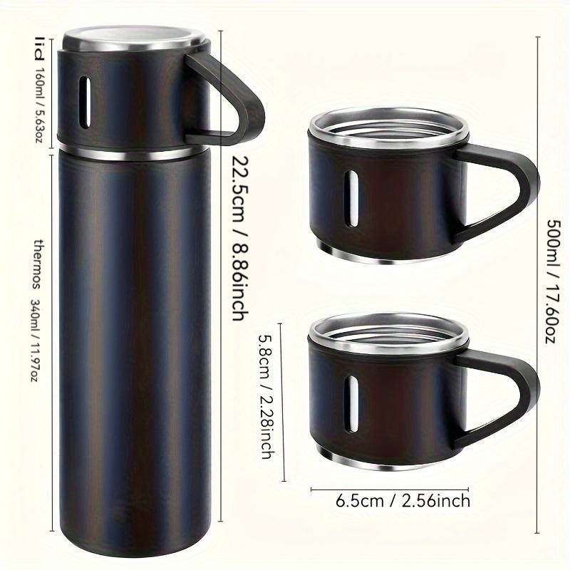 500ml/16.9oz Stainless Steel Insulated Mug, Portable Insulated Bottle with Lid, Durable Outdoor Water Bottle