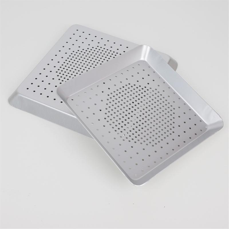 Square Aluminum Alloy Pizza Pan Even Heat Distribution Baking Tray Ideal For Home And Restaurant