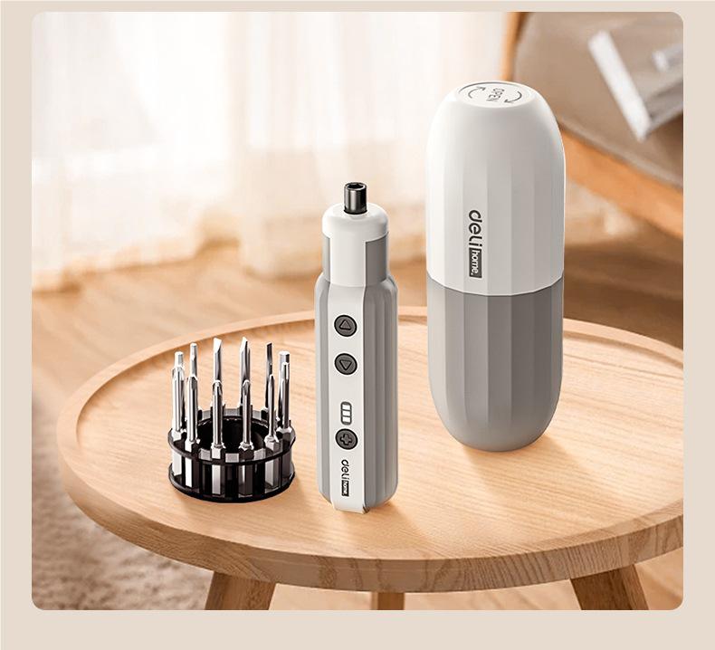 Deli Rechargeable Electric Screwdriver Set - Compact, Fully Automatic, Multifunctional with Lithium Battery for Household Use
