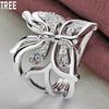 925 Sterling Silber Schmetterling AAA Zirkon Ring Exquisite Charme Mode Hochzeit Schmuck