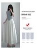 Pleated A-Line Cotton Linen High Waist Wide Leg Culottes Skirt Pants