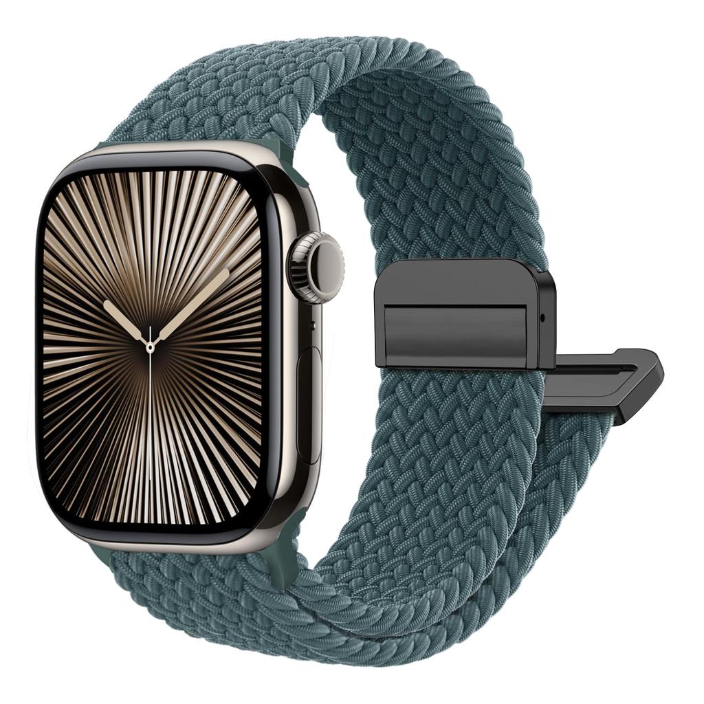 For Apple Watch Bands Ultra 3 49 44mm 40mm 45mm 46mm 41mm Black Unity Bracelet iWatch Series 10 11 Se 8 9 Magnetic Braided Strap