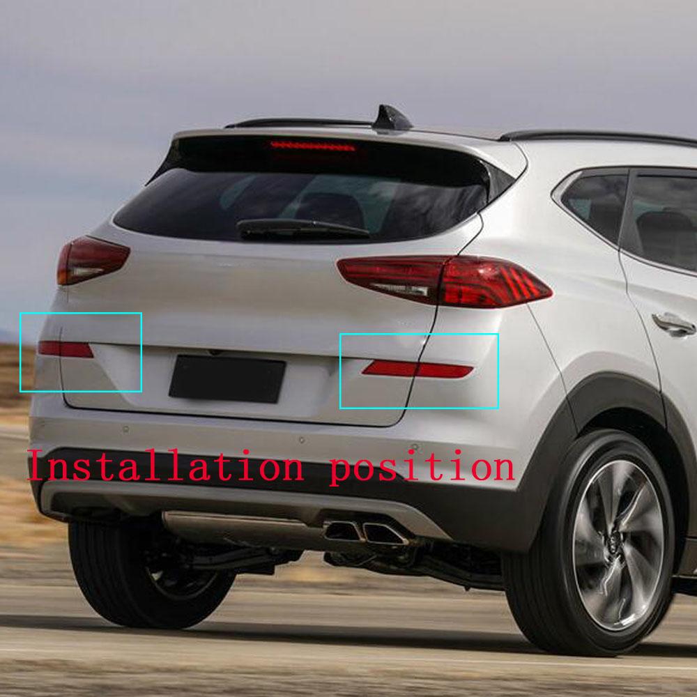 ABS Chrome Rear Bumper Fog Light Lamp Cover Trim Bezel Frame Eyebrow Accessories Decorative For Hyundai