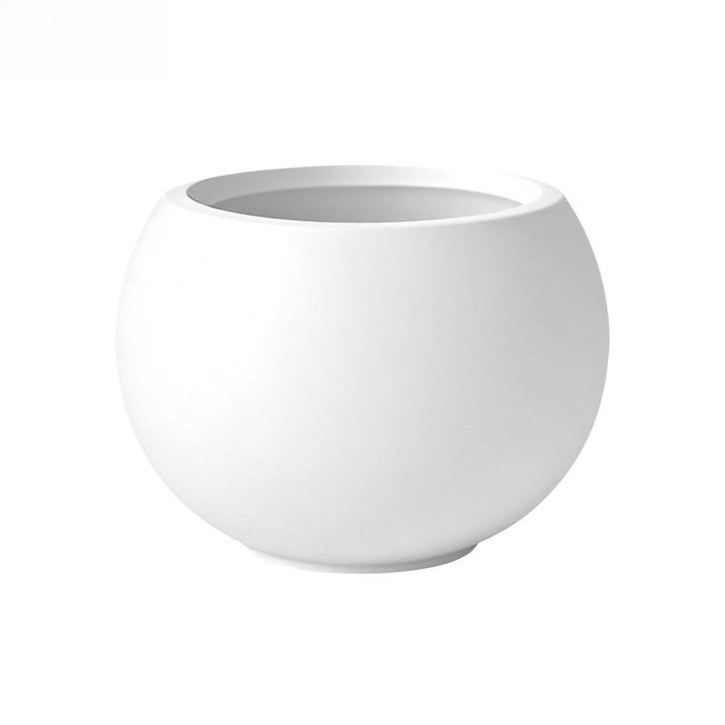 

2026 Spherical magnesium mud flower pot - suitable for home balconies, outdoor green plants, and cement pots Upper caliber17-H22 белый