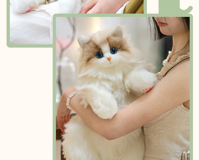 Plush Cat Backpack - Bionic Kitten Doll Toy Gift for Girls' Birthdays