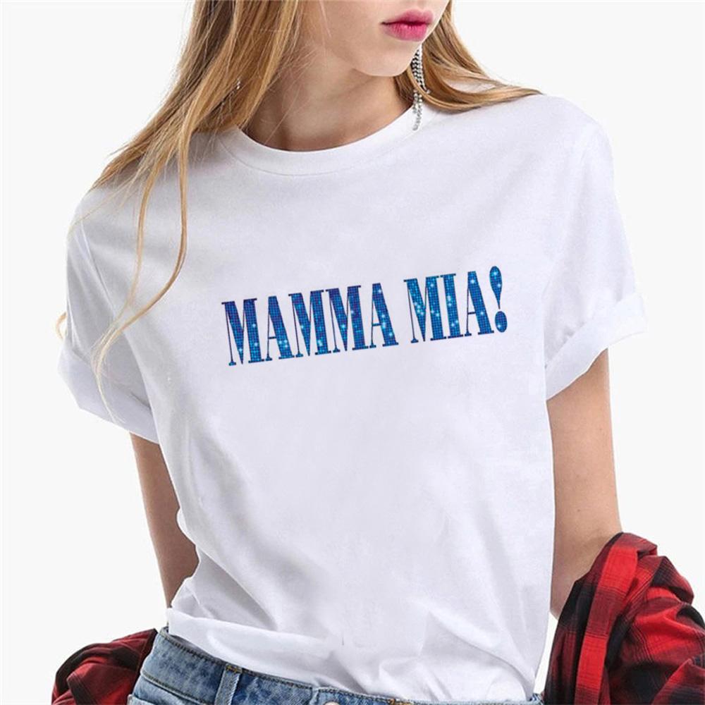 Mamma Mia Tshirt Women Designer Summer Streetwear Top Girl Funny Graphic Clothing Cotton Casual Short Sleeve Tshirt