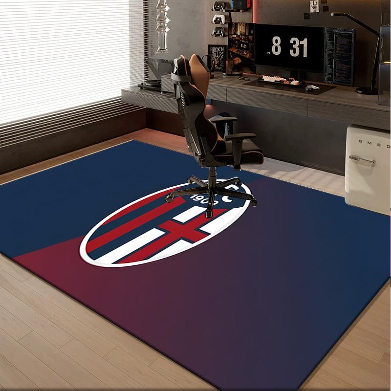 1PC rug Bologna Crest Design Carpet, Chair Rug,Area Rug for Office Bedroom living rooms bedroom, Doormat decor Christmas fan gifts