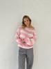 European & American Winter Women's Round Neck Striped Loose Knit Sweater - Versatile Long Sleeve Style