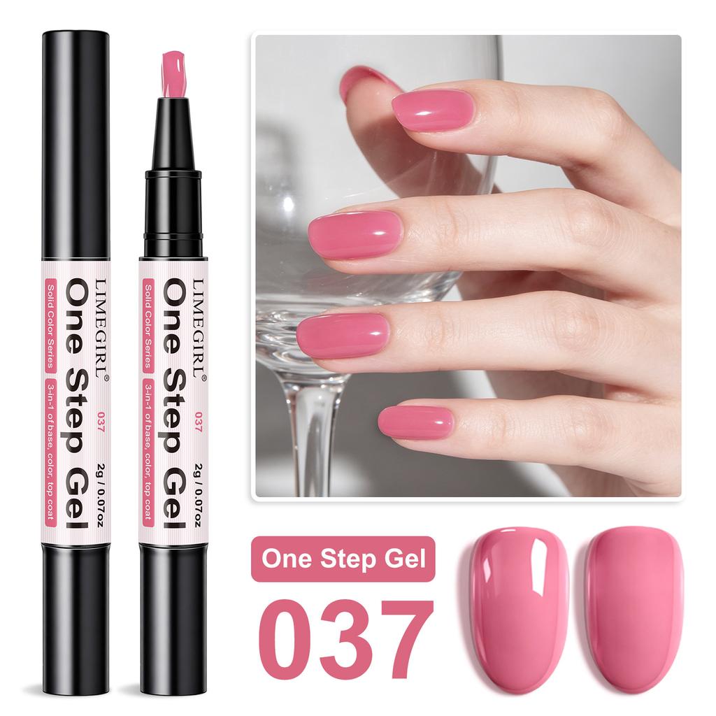 48 Colors One Step Gel Nail Polish, Soak Off Base Coat Top Coat 3-in-1 Color Gel, No Base Needed, Long-Lasting Manicure Kit