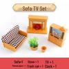Mini Dollhouse Accessories: Bedroom & Kitchen Play Furniture Set