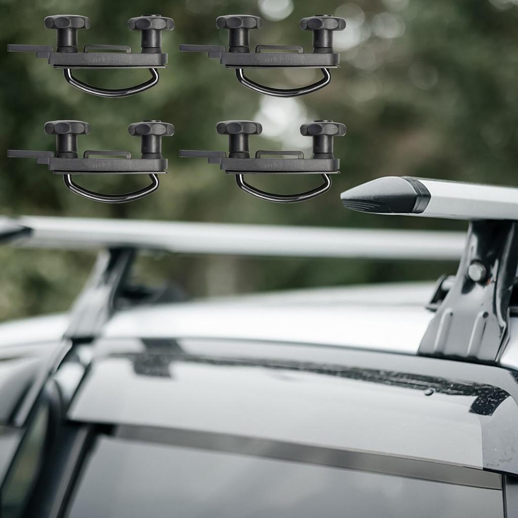 CMD Roof Carrier Mounting Roof Box Mounting Accessory Ceiling Mounting Compatible with Most Vehicles Straps, 4-Piece Set, U-Shaped Fasteners,
