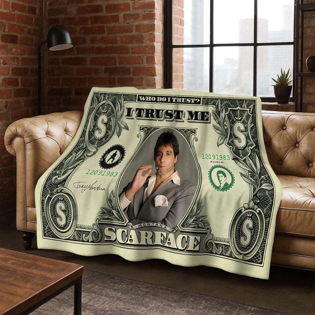 Classic Scarface Tony Montana Movie Art Flannel Blanket,Cozy Soft Throw Blanket for Home Bedroom Bed Sofa Picnic Cover Gift