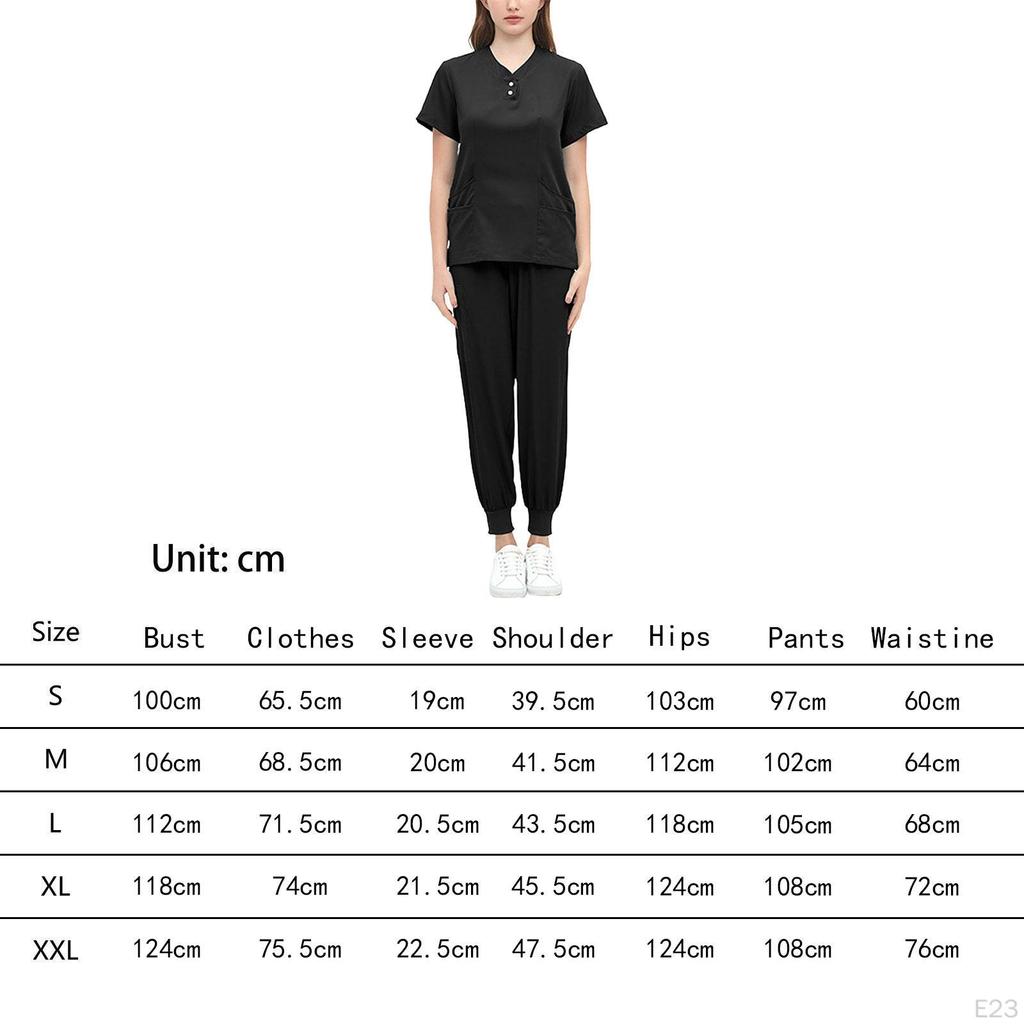 Care Peeling Set, Work Clothes, Soft, Breathable, Elastic Waist, Nurse Clothing, Top And