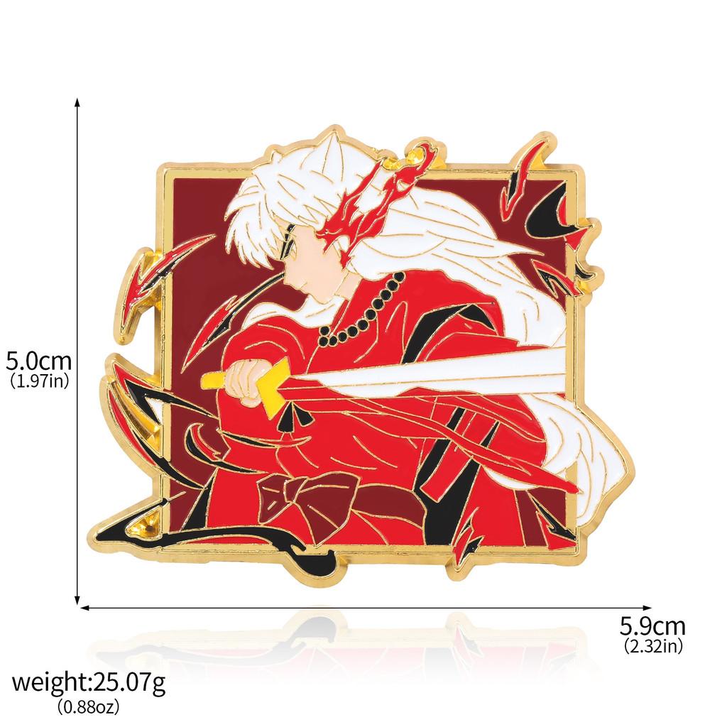 Inuyasha Sesshoumaru Character Chest Badge Alloy Pin For School Bags And Jackets