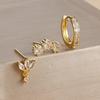 Chic Temperament Diamond Stud Earrings - Versatile, High-End Fashion for Women
