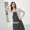 Chuyu Women's Lyocell V-Neck Hollow Knit Short Cardigan