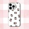 N-Nutellas C-Chocolate Art Phone Case For iPhone 16,15,14,13,12,11,Pro,XS,Max,Plus,Mini,SE White Candy Matte Shockproof Cover