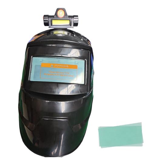 Svářečský obličejový chránič s automatickou stmívací ochranou Tepelně odolná svářečská helma s automatickým ztmavováním LCD Čirý svářečský štít Sada brusných kukel