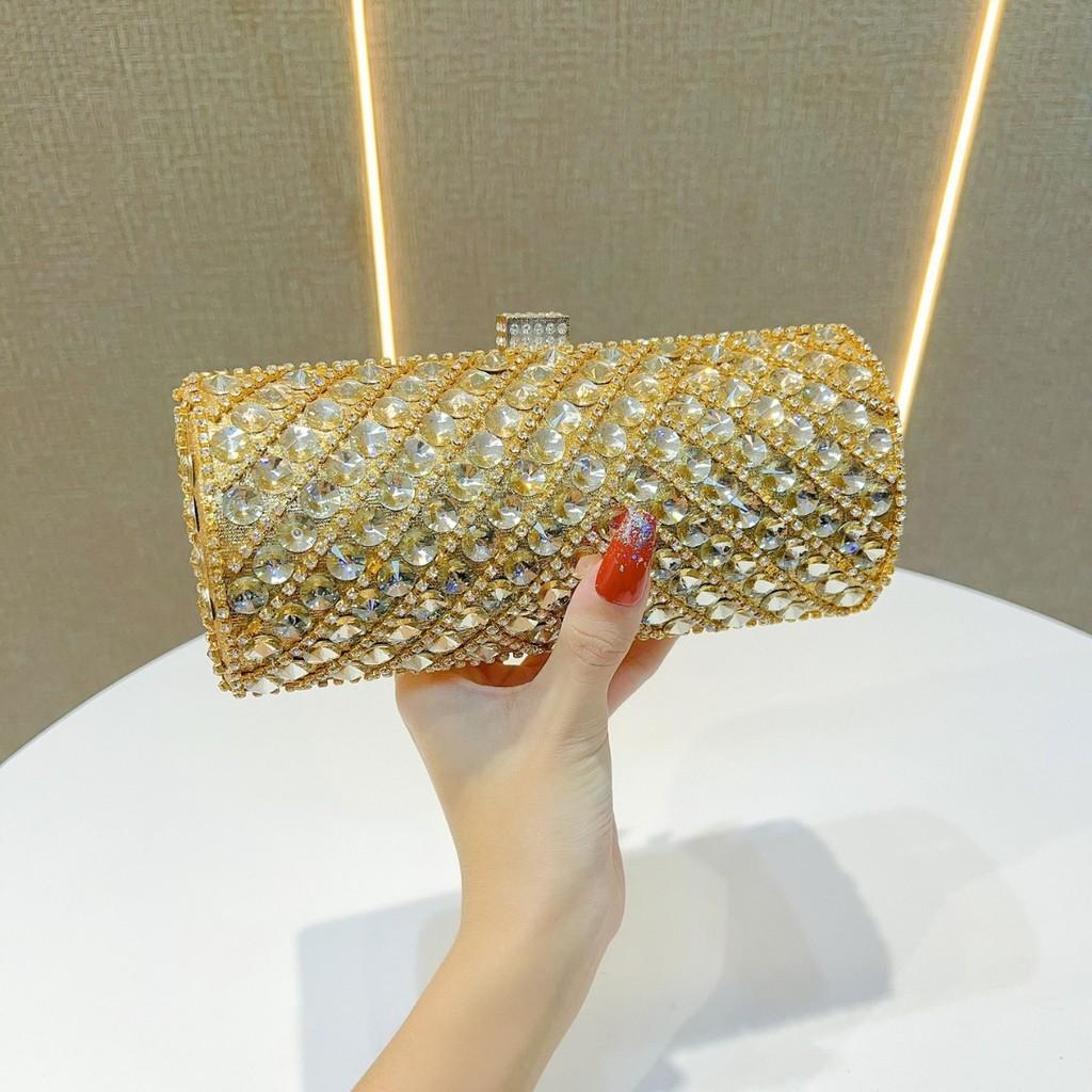 Elegant Evening Clutch Bag For Women With Sparkling Rhinestone Detailing For Formal Events