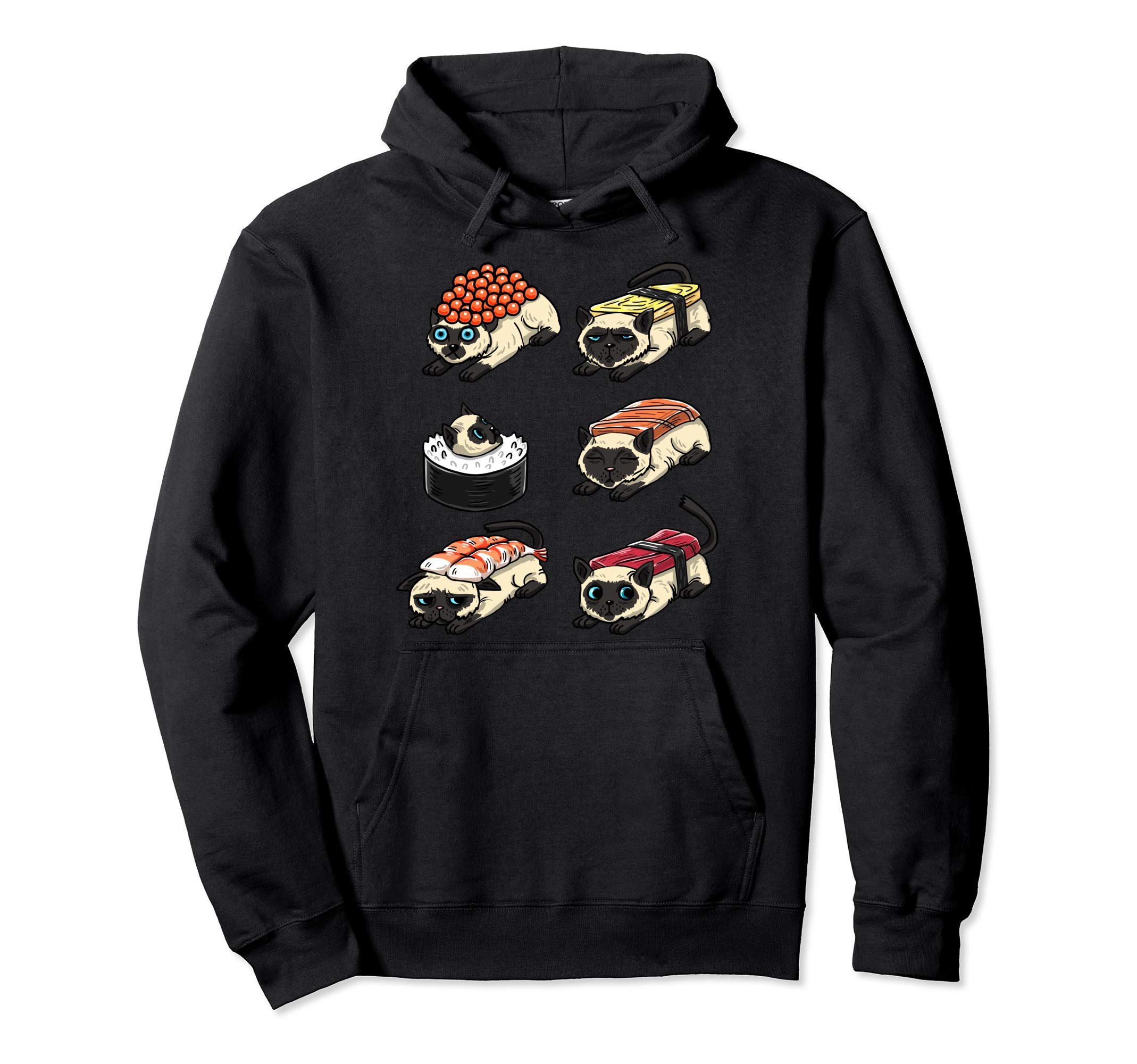 

Sushi Siamese Made in Japan Funny Siamese Cat Gift Hoodie Lover s чёрный