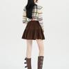 Women's Corduroy Umbrella Skirt High-Waist A-Line Skirt Autumn Short Mini Skirt