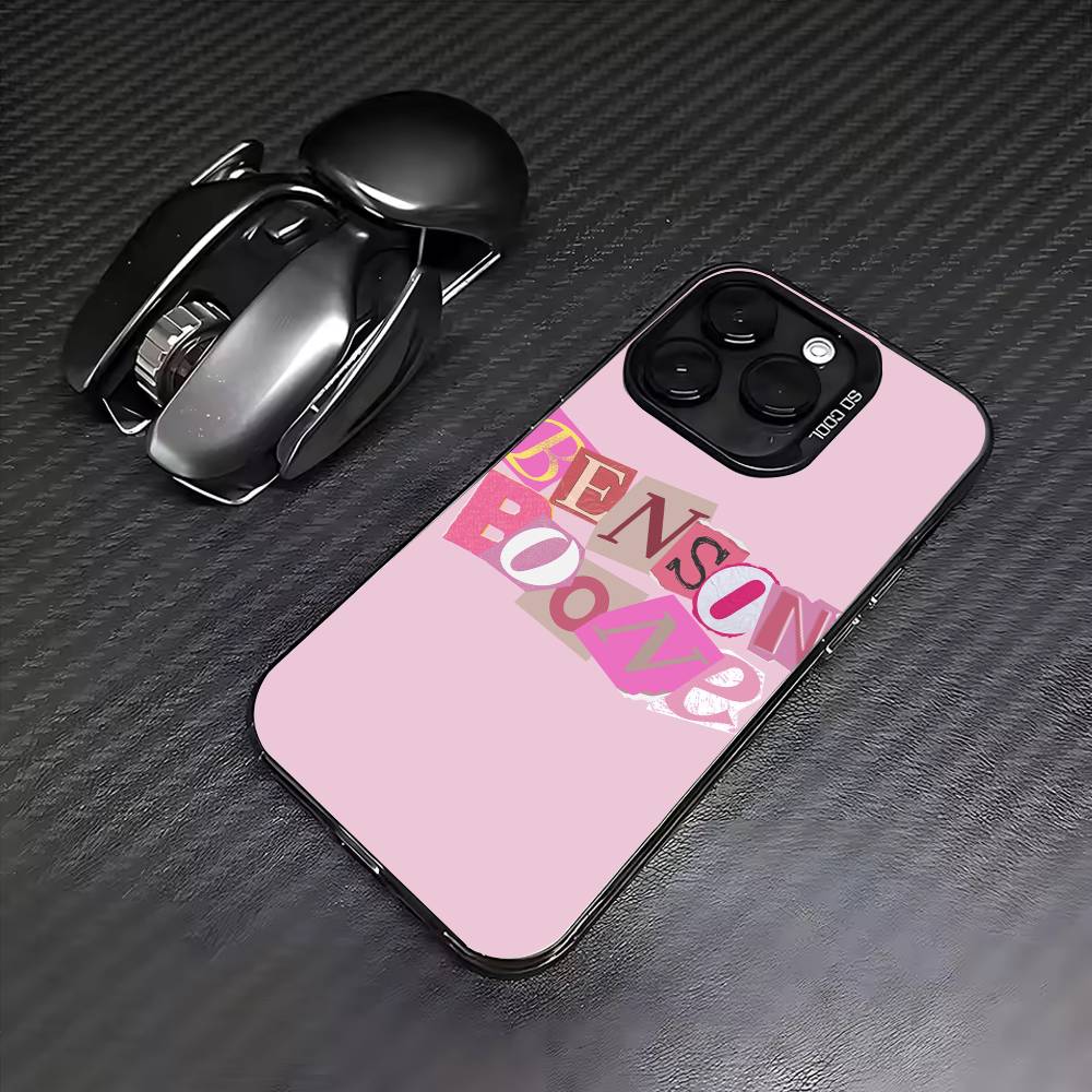 B-Benson Boone Singer Phone Case For iPhone17,16,15,14,13,12,11 Plus,Pro Max Colored Silver Plated Inside Cover