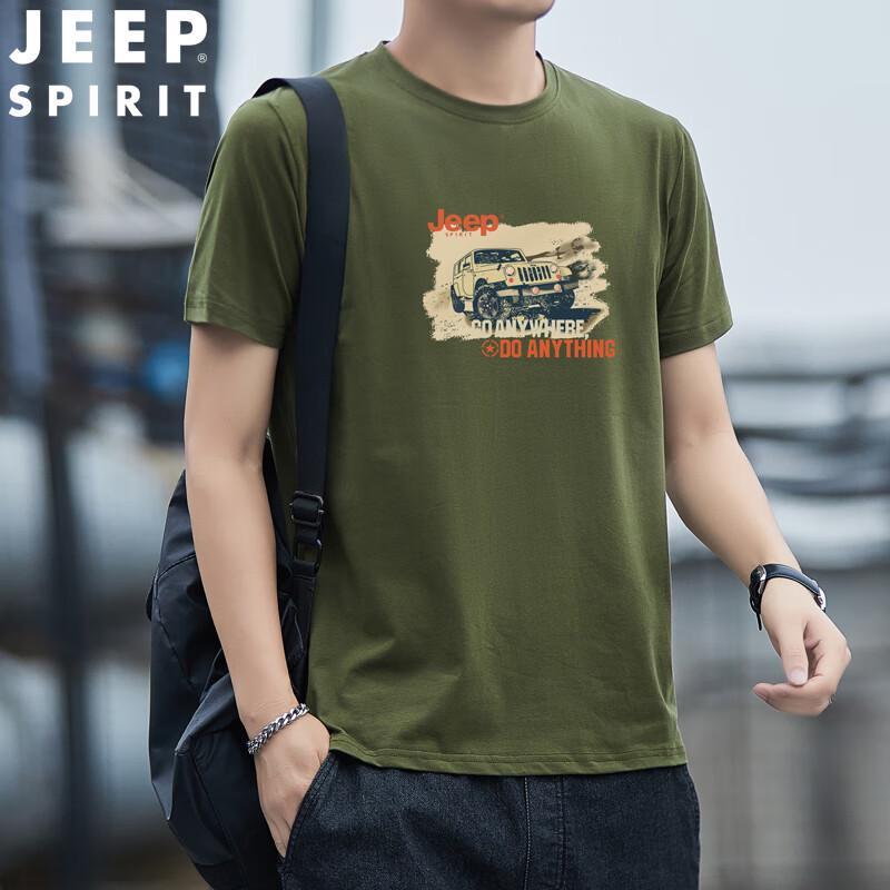 JEEP SPIRIT Men s Round Neck Short Sleeve T-Shirt 5XL