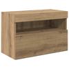 Wall Mounted TV Units Set of 6 Artisan Oak Wood Composite