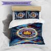 Set Lenzuola Stampato West Ham United Football 3 Pezzi, Comodo Set Copripiumino per Camera da Letto Amico della Pelle
