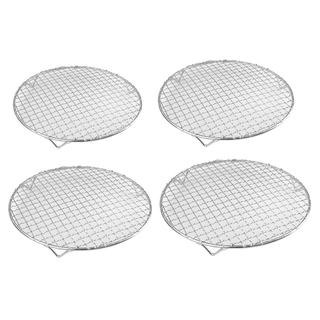 Barbecue Rack Multipurpose Round Stainless Steel Crossing Wire Steaming Cooling Barbecue Rack/Carbon Baking Net/Grill/Pan