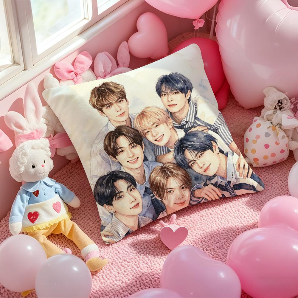 Kpop VVVVERIVERYSS Cushion Cover Pattern Printed Pillowcase for Living Room Sofa Cushion Cover  Bedroom Decor