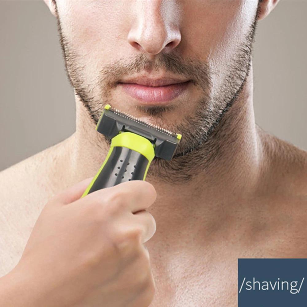 Vaskbar oppladbar elektrisk barbermaskin Skjegg Barberkniv Kroppstrimmer Menn Barbermaskin Hår Ansiktspleie Renseklippere for menn