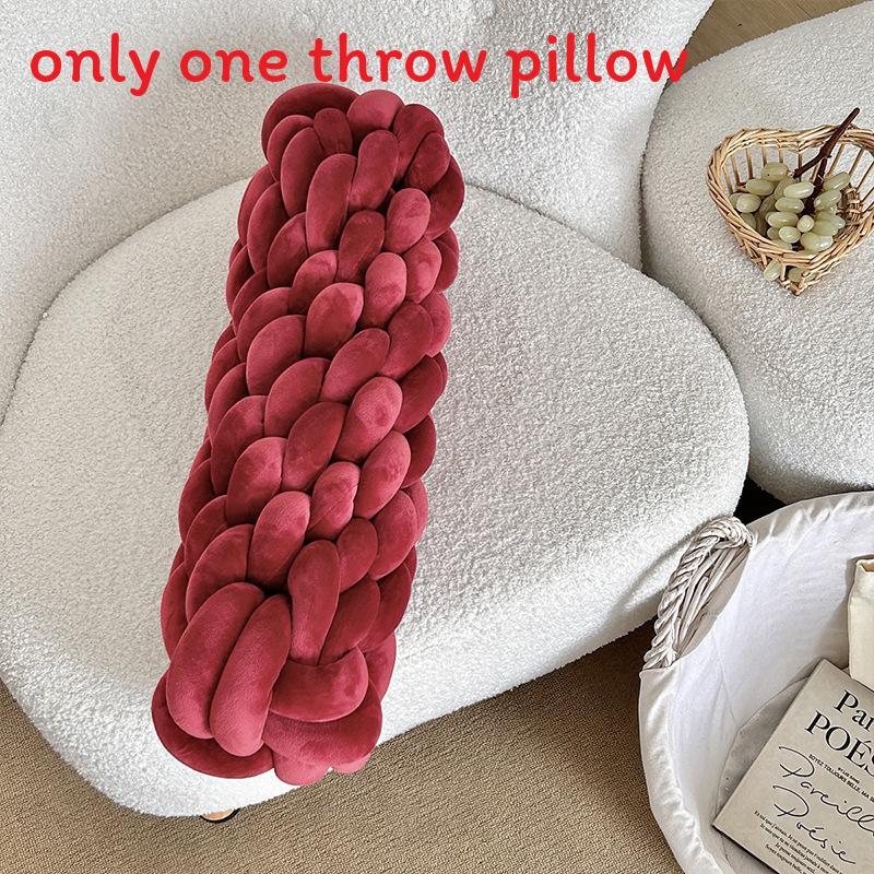 Modern Minimalist Nordic Linen Weaving Throw Pillow With Pp Cotton Filling For Living Room Decor
