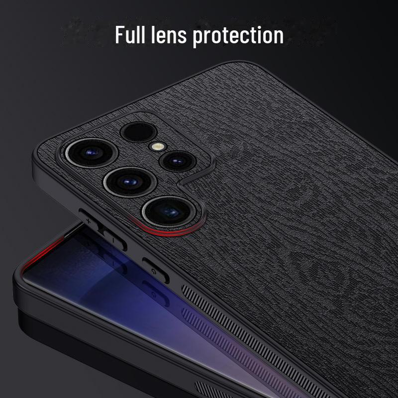 Samsung S23Ultra All-Inclusive Mobile Phone Case with New Bark Pattern for S22Plus and S21 Soft Protective Cover.