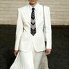 Rhinestone Pearls Tie Korean Style Decoration Shirt Tie Temperament Hand-beaded Long Necktie  Men