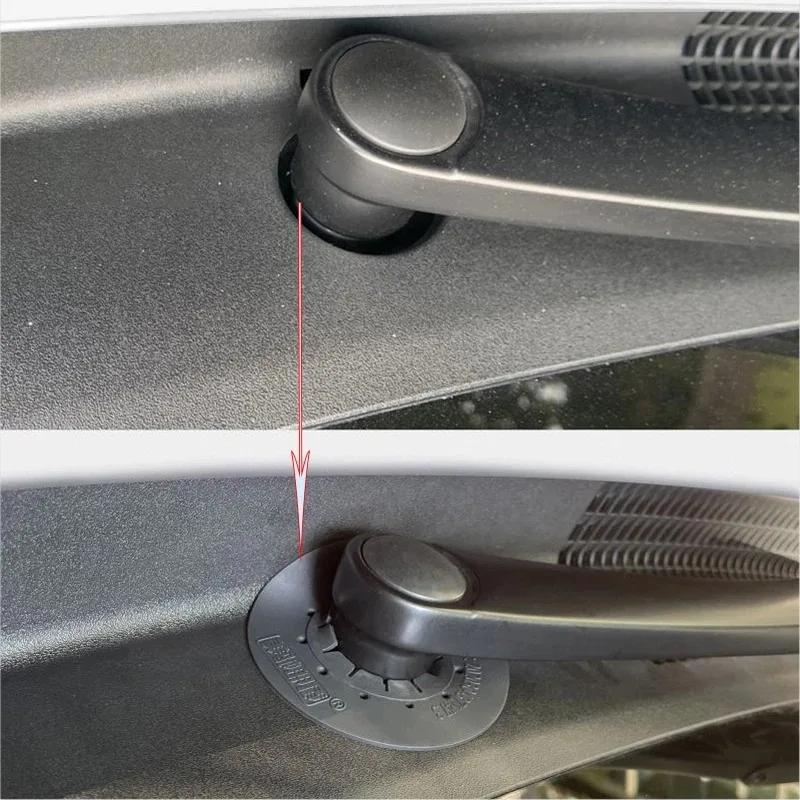 Universal Car Windshield Wiper Dustproof Cover Debris Leaves Falling Protection Sleeve Windscreen Wiper Bottom Hole Cover 1/2pcs