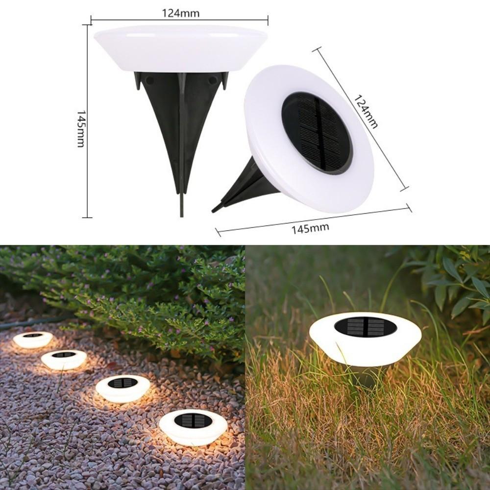 

Waterproof Ground Lamp Deck Lights Solar Powered Rotundity Solar Lawn Lamp Warm /White/ 14Led Solar Underground Light