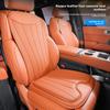 Universal Nappa Leather Car Seat Cover Four Season Auto Breathable Perforated Cushions Seat Protection Luxury Car Seats Cover
