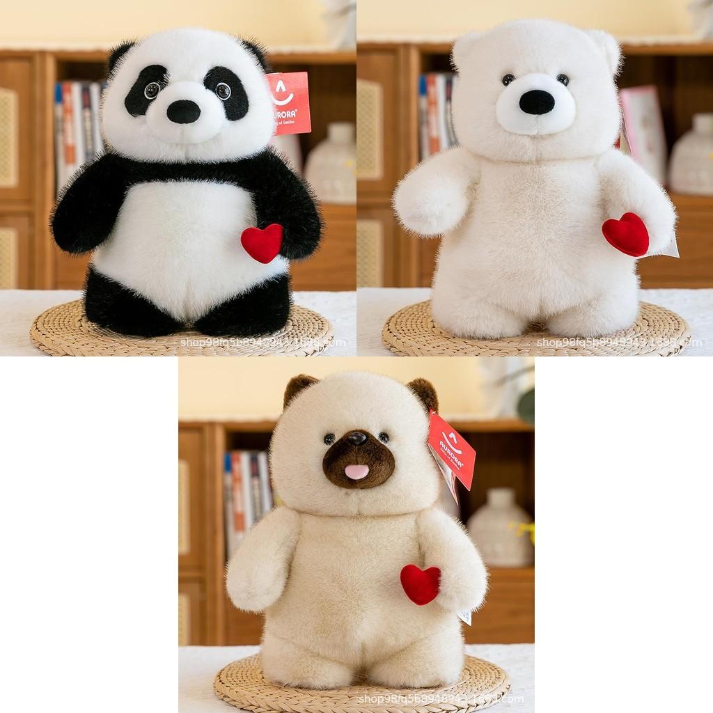 Cute Panda Plush Toy Original Design Soft Short Plush Stuffed Animal Birthday Gift 30cm