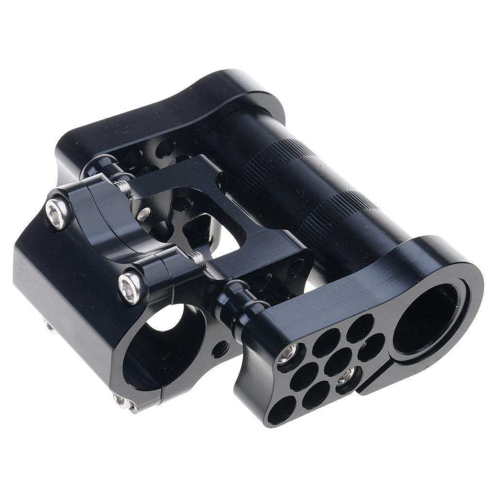 Aluminum Alloy Folding Bike Porous Stem Adjustable Double Stem 25.4MM Bicycles Handlebar Stem for Folding Bike Risers