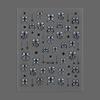 3D Charm Black White Flower Floral Petal Nail Decoration DIY Nail Art Stickers  for Nails